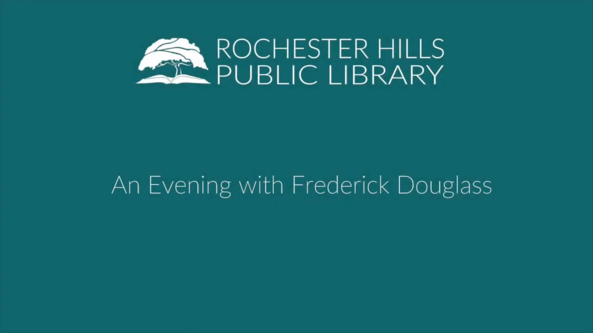 An Evening with Frederick Douglass