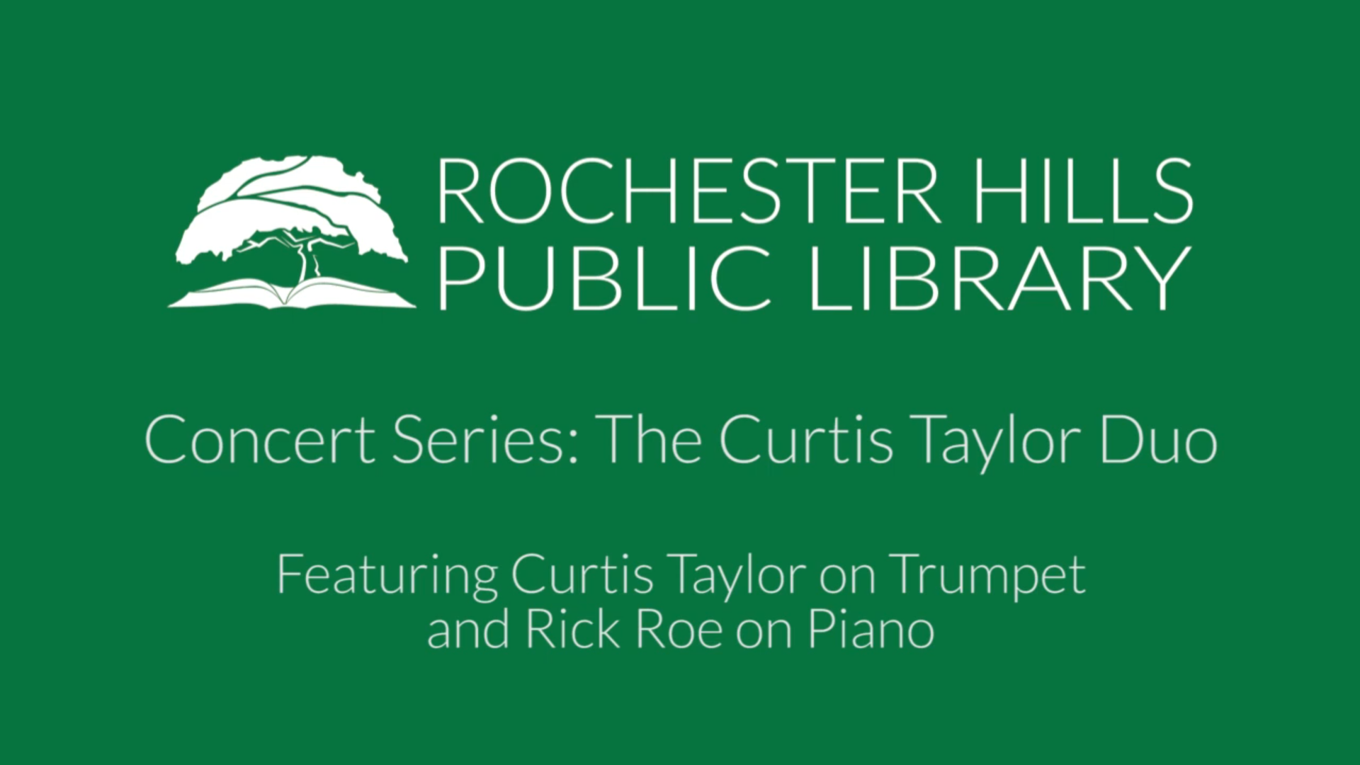 Concert Series: Curtis Taylor Duo