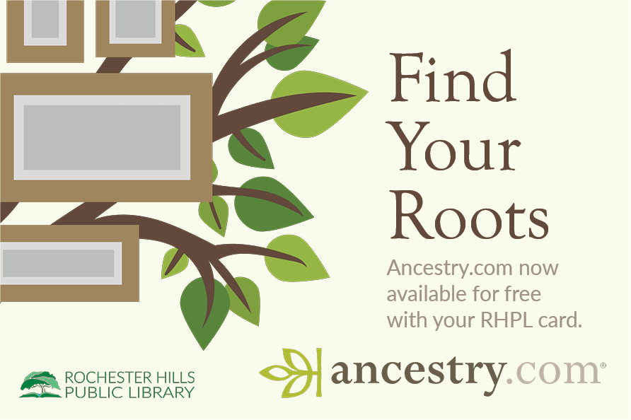 Access Ancestry.com with your RHPL library card from home